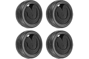 sourcing map 4pcs Soft Rubber RC Car Tires for 1/10 Scale Touring On-Road Racing Car- 62mm x 26mm Performance Tyre, Black