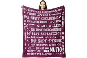‎JURATAR Juratar Geschenke für Frauen Männer, Personalisierte Decke Geburtstagsgeschenk für Frauen, Dankeschön-Geschenke für Freundin Schwester Kollegin, Superweiche Decke aus Flanell (Burgunder)