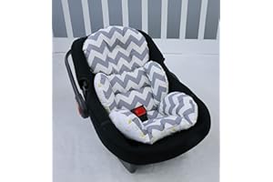 Umay Baby Baby Car Seat Cushion-Car Seat Liner -Car Seat Accessories (Grey Zig Zag)