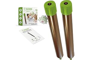ISOTRONIC® Mole Scarer, Effective Vibrasonic Deterrent against Mole, Mouse, Rat Ant, Vole, Snake - High Frequency Outdoor Repeller - Pack of 2 Pcs.
