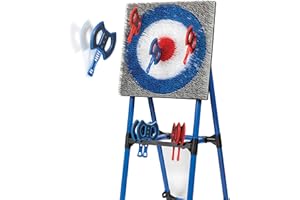 EastPoint Sports Backyard Axt Wurf-Zielspiel - Stahlrahmen Outdoor Spiel mit 8 Wurfäxten, tragbar für Hinterhof oder Park