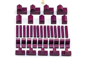 Waldfelsen Figurines en bois de différentes couleurs spéciales : 4 villes, 5 colonies, 15 routes et 15 navires adaptés aux colons (couleur : violet)