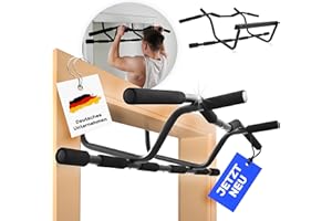 ‎EVERLEVEN EVERLEVEN [NEU] Klimmzugstange Türrahmen [ Klimmzugstange ohne Schrauben ] Fitness Stange Pull Klimmzugstange Tür Reckstange [ 7-23 cm ] Pull Up Bar Trainingsstange Klimmzugstange ohne Bohren