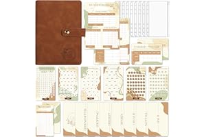 ‎BIROYAL BIROYAL Budget Planner Deutsch | Bugetplaner Deutsch Startset mit Sparchallenge | Budget Planner | Sparen mit Umschlagmethode,Budget Binder A6 Wildleder (Braun) + Anleitung für Anfänger