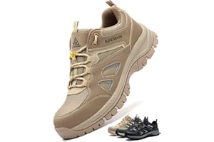 SPSHOOS Zapatos de Seguridad para Hombre Mujer S1P ESD Zapatillas Trabajo Comodos Calzado de Seguridad Ligero con Punta de Acero