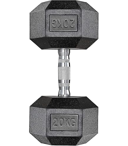 Haltères Hexagonaux VirtuFit 2x4 Kg - Poignée Acier Chromé, Fonte Caoutchoutée, Anti-roulis