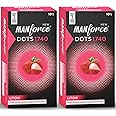 Manforce Litchi Flavoured Extra Dotted Condoms for Men| Extra Dots for Her Extra Stimulation| India’s No. 1* Condom Brand| Lu