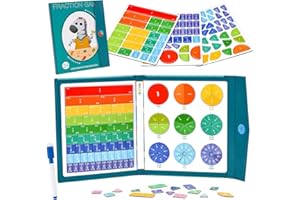 ‎JOKILY Montessori Material Mathematik, Bruchrechnen Material Magnetisch, Mehrfarbiges Bruchrechnen Lernen, Montessori Mathematisches Spielzeug für Mathe Bruchrechnung Klassen, Ausbildung, Lernen (B)