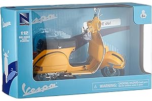 NewRay Motorbike 42214 - Vespa P200E 1978 Fedele Riproduzione, Scala 1:12, Die Cast, Giallo