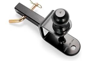 BLACK BOAR Camco ATV/UTV Multi-Hitch | Features a 2-inch Ball, 1 ¼-inch Shank, 5/8-inch Pin Hole, ½-inch Hitch Pin and a Bridge Pin | Rated for up to 2,000lbs (66024)