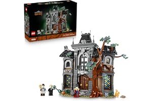 LEGO Icons Borgmästarens herrgård 11383 | Byggsats för vuxna, 3D-prydnad med kusligt tema och 3 självlysande minifigurer, mod