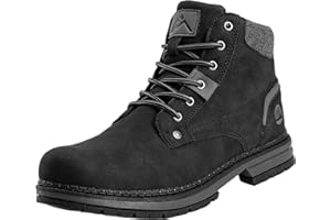 CC-Los Men's Winter Snow Boots with Sherpa Fleece Lining Waterproof Slip-Resistant Insulated Size 6.5-11.5