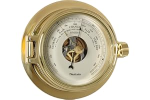 Nauticalia 6781 Brass Riviera Barometer, messing