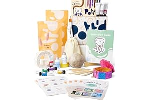Pott'd at Home Pottery Kit for Adults. Air Dry Clay Kit for Beginners. Craft Kit for Adults includes: Air-Dry Clay for Adults, Tools, Paints, Brushes, Sealant, How-to-Guides