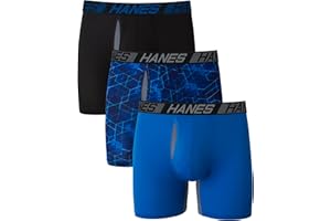 Hanes Krótkie bokserki Mężczyźni X-temp Total Support Pouch - Calzoncillos Tipo Bóxer Antirozaduras, Absorbe La Humedad, Paquete Múltiple (3 w zestawie)