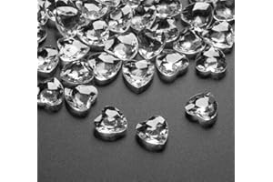 Sweelov Lot de 500 cœurs scintillants en cristaux décoratifs à disperser 12 mm pour bricolage, cadeau de Noël, remplissage, décoration de mariage, fiançailles, Saint-Valentin