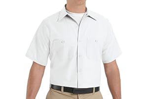 Red Kap Herren Men's Short Sleeve Industrial Stripe Work Shirt Hemd