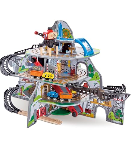 Hape – Table Train D’activités 70 Pièces – Circuit En Bois – Locomotive électrique – Compatible – Dès 3 Ans