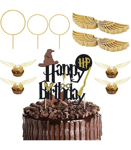 Goldene Schnatz-Flügel Deko 100 Stück – Harry Potter Party-Deko Für Kuchen & Cupcakes (gold, 10 Cm)
