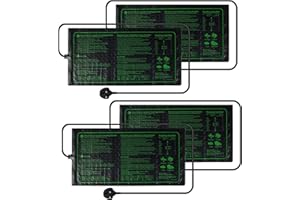 Everkeen Seedling Heat Mat,4 Pack Waterproof Heated Mat For Plants Winter Greenhouse Hydroponic Plant HeatMat For Seedling Germination and Reptile Indoor 10"x20.75"(25 * 52cm)
