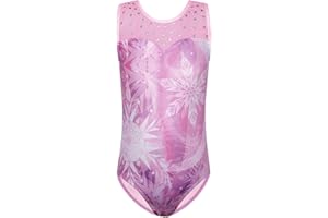 HUAANIUE Ragazza Ginnastica Leotard 3-12A Senza maniche Balletto Leotard Blu Ragazze Abbigliamento sportivo Ballando Viola Palestra Abito Leotards atletici Balletto Bambini Costume