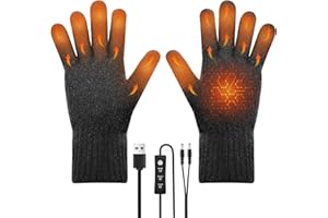 Coikes Guantes calefactables por USB, Guantes de Invierno para Hombres y Mujeres Alimentados por USB, Lavables, Mitones cálidos para Ciclismo Motocicleta Senderismo Esquí y Montañismo