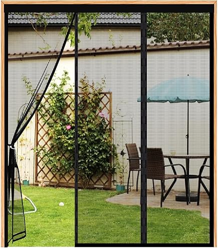 Magnetic Fly Screen Door, Hundreds Of Sizes, 175 X 200cm, Anti Mosquito Mesh Curtain With Powerful Magnets, Insect Protection Door, Black Strips - View #13