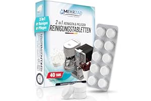 ‎MEHRZAD 40× Reinigungstabletten für Kaffeevollautomaten – kompatibel & getestet für Siemens EQ-Series und Krups – einzeln verpackt, umweltfreundlich – extra starke Reinigungsformel „Made in Germany“