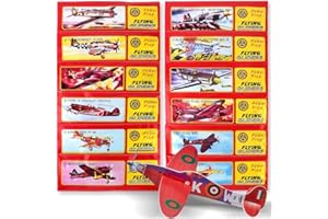 HONGECB Aeroplani Polistirolo Set, Lancio A Mano Aereo, Alianti Misti Confezionati Singolarmente Set, Aeroplani in Polistirolo, Aerei Motivi Diversi Aliante, Aeromodello Aliante per Bambini, 24 Pezzi