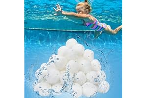 Fiqops Filterballs für Sandfilteranlagen, 2800g Filterbälle für Schwimmbad, Filterpumpe, Alternative 100kg Filtersand, Aquarium Sandfilter, für Schwimmbäder, Fischteiche, Pools, Aquarien, Poolfilter