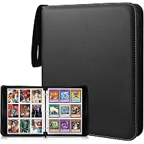 Raccoglitore Per Carte Collezionabili Con 360 Tasche – Album Portafoto In PP, Elastico Di Chiusura, Per Carte Da Gioco, Figurine, Foto (Nero)