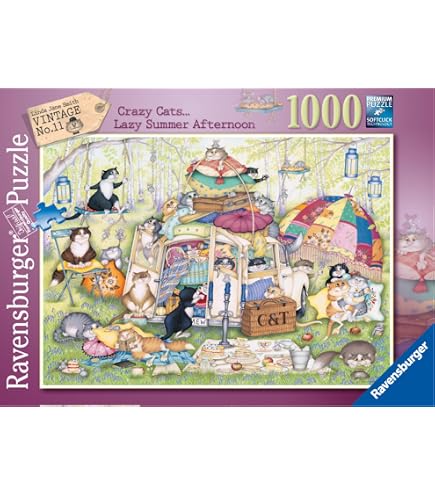 Ravensburger Crazy Cats Tabby & Co 500 Piece Jigsaw Puzzle - For Adults & Kids 10+