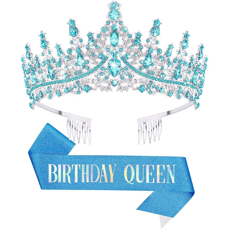 NODG Goldene Tiara Für Frauen – Mit Strass & Perlen, Für Hochzeit, Geburtstag, Abschlussball, Ca. 14 Cm Durchmesser