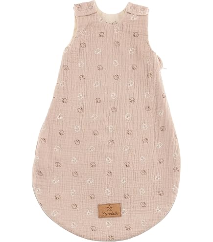 Sterntaler Babyschlafsack 44cm Giraffe & Löwe – Alloverdruck, Hydrocool-Futter, leichte Wattierung – Zwei-Wege-Reißverschluss, Druckknöpfe & Kabelöffnung