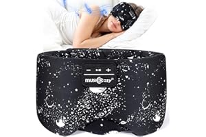 Musicozy Sleep Mask with Bluetooth Headphones,100% Natural Silk Eye Mask Headphones for Men Women,Soft Sleep Headphone Bluetooth Eye Mask for Sleeping,Travel,Relax,Yoga,Meditation