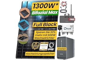 1000W/800W Balkonkraftwerk mit Speicher Komplettset 2,24 kWh Marstek B2500-D Speicher mit DEYE 800W WIFI Wechselrichter Smart Mini Anlage