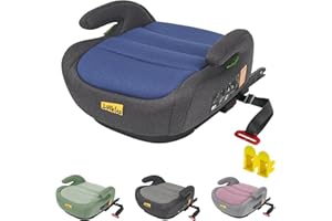 Jovikids I-Size Booster Seat for Car with ISOFIX, 125-150cm (Group 2/3, 6-12 Years), Portable Booster Seat for Kids, Comfortable, Compact, Convenient for Everyday Use, Great for Travel, ECE R129, Blue