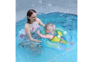 Free Swimming Baby Inflatable Baby Swimming Float with Safe Bottom Support for Safer Swims Size Improved Infant Pool Floaties Swimming Pool Toys