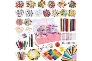 UCAMP Lavoretti Creativi per Bambini,3000+PCS DIY Art Craft Set,Kit Artigianali Giochi Kids Mestiere Fai da Te Decorazioni Giocattoli,Kids Mestiere per bambine e bambini di 4,5,6,7,8 anni