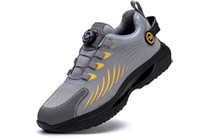 ROLLTONGOZ Safety Trainers Men Women Steel Toe Cap Trainers Lightweight Safety Shoes Breathable Non Slip Work Trainers Steel Toe Cap Safety Boots Swivel Buckle Shoelaces