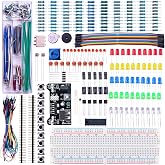 ELEGOO Upgraded Electronic Component Kit with Power Module | with 830 Pin Prototype Board, Jumper Cables, Potentiometer, STM3