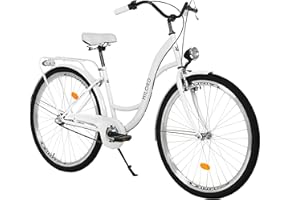 Milord. - Bicicletta da donna con portapacchi, modello olandese, 3 marce, colore: bianco