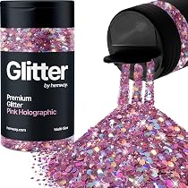 Hemway Glitzer Pulver – Silber Holografisch, Ultrafein, 130g, Für Harz, Nägel, Basteln