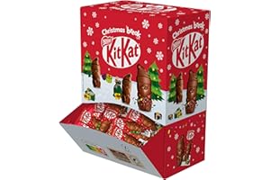 KitKat - Mini Père Noël Chocolat au Lait - Présentoir de Mini Figurines emballées individuellement - 1 kg