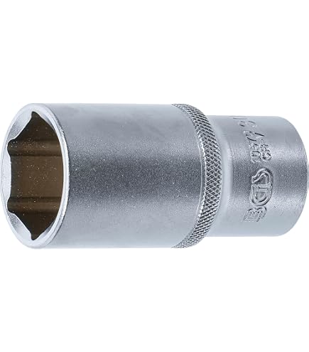 Sechskant Steckschlüssel Nuss – SW 30 Mm, 1/2 Zoll Antrieb, Länge 76 Mm – Aus Chrom-Vanadium-Stahl