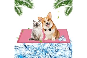 HUIFENGJIE Mata chłodząca dla psa, 40 x 50 cm, mata chłodząca dla psów, mata chłodząca dla psów, mata chłodząca dla psów, samochłodząca mata chłodząca dla psów, kotów (różowa)