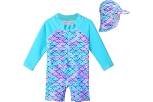 XFGIRLS Swimming Costume for Girls Swimsuit Kids 6M-11Y Sun Safe Swimwear Toddler Girls Summer Swimsuit
