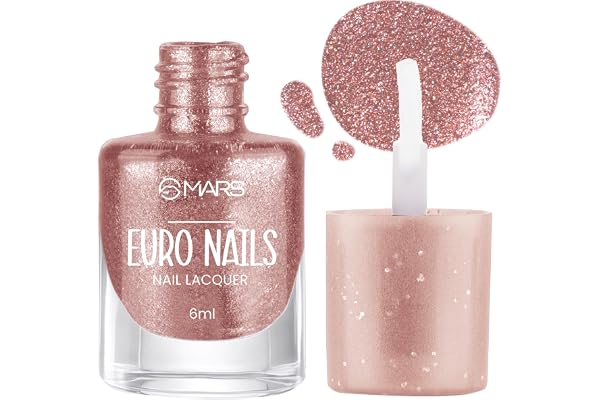 MARS EURO Nail Lacquer Glossy Gel Finish Rich Pigmentation Chip Free Quick Drying Formula Long Lasting Nail Polish for Women 48 Shades (6.0 ml) (Shade-44)