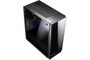 SaharaGaming P35 ATX Tempered Glass Gaming computer case Only (Black)