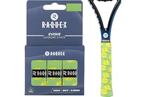 Raquex Evoke Overgrip - Over Grip para Raquetas de Padel, Tenis, bádminton y Squash. Paquete de 3 Grips